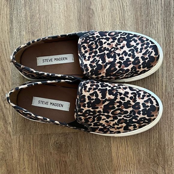 Steve Madden Women's Symba‎ Slip-On Sneaker Leopard Print Brown Size 8m - Picture 4 of 6